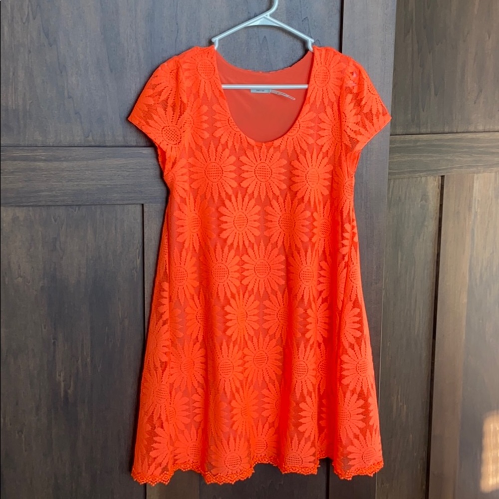 Urban Outfitters (Kimchi Blue) Neon Orange Dress